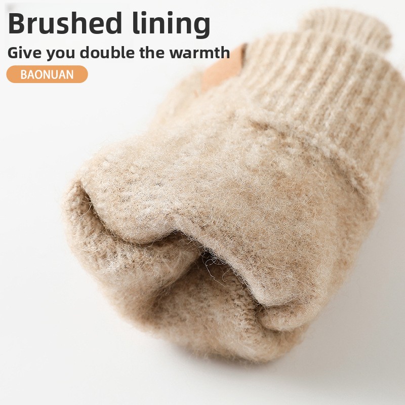 Women Winter Thickened Fleece  - Wool Glove Lined recension och pris