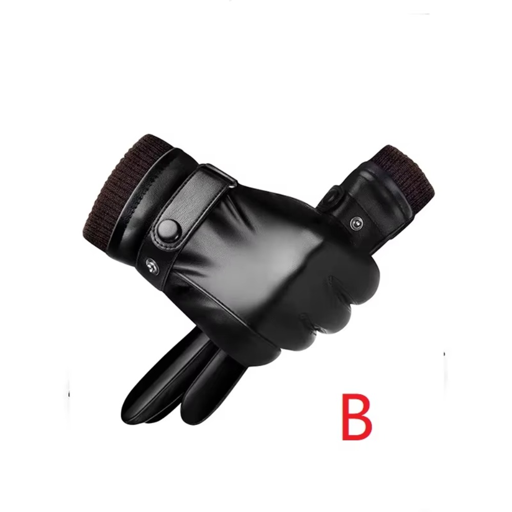 Winter Fashion Black PU Leathe - Leather Driving Glove recension och pris