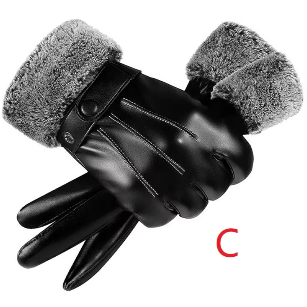 Winter Fashion Black PU Leathe - Leather Driving Glove recension och pris